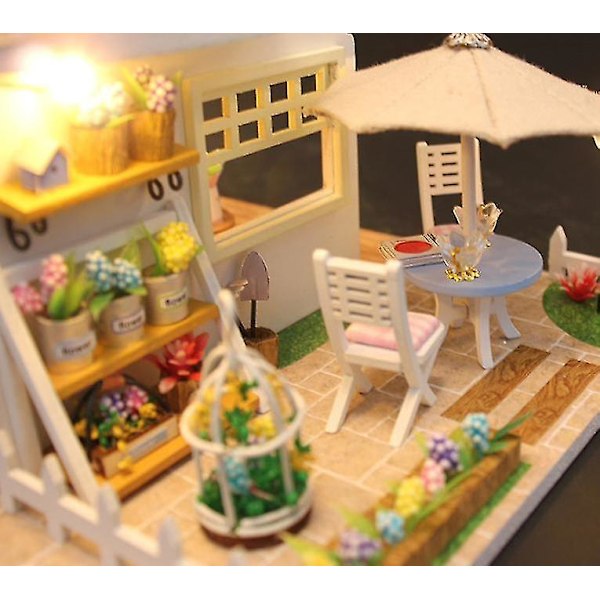 Hands Craft DIY Miniatyyri Nukkekotipaketti Soho Time 3D-malli Puukalusteet Pieni Talo Rakennus DIY Nukkekoti Miniatyyrit Paketti Puinen Nukkekodin Lisävaruste