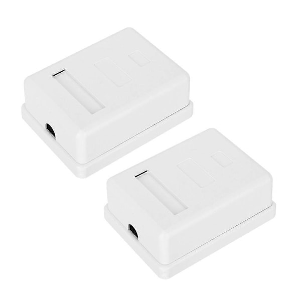 2 stk. CAT6 Enkel Port RJ45 Overflatemontert Skrivebordsinformasjonsboks