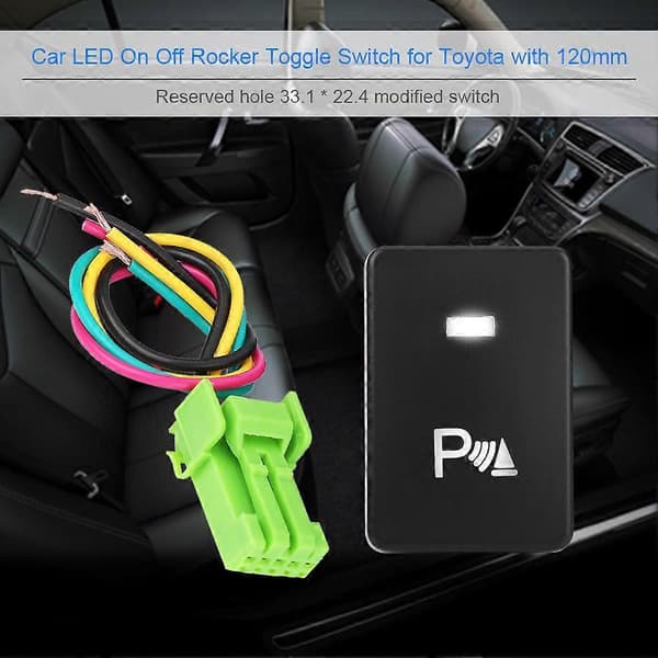 Bil LED På/Av Vippebryter for Camery Yaris Highlander Prius Carora PARKERING