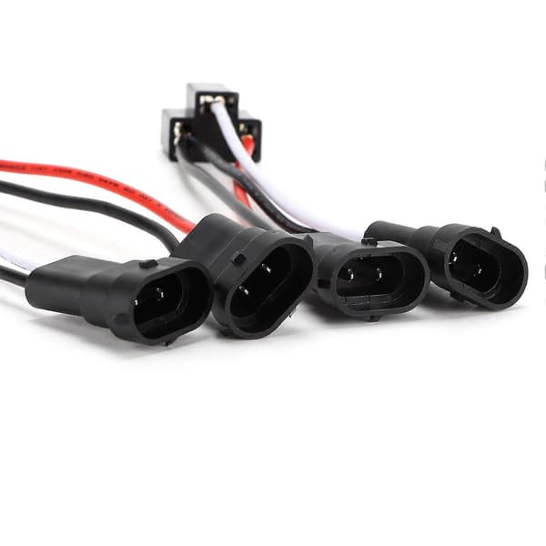 2 stk H4 9003 til H11 Konverteringskabeladapter for Bil Frontlys Tåkelys 12V?24V