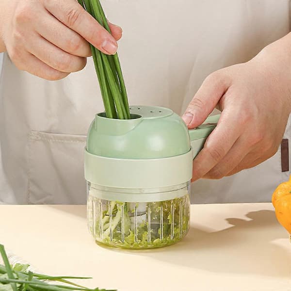 4-i-1 Håndholdt Foodprocessor Multifunktionel Madhakker Køkkenredskab