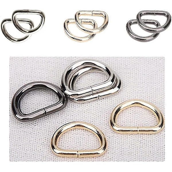 D-ring 30 st D-ringar Metallring D-ringar Halvringar Blandade D-ringar Blandade