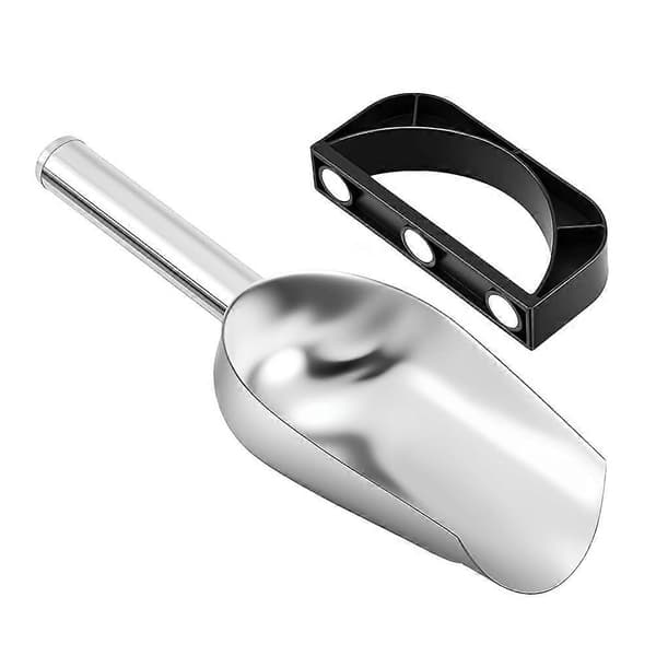 Isske med magnetisk skeholder til 2.0 ismaskiner, 9 tommer rustfrit stål sølv