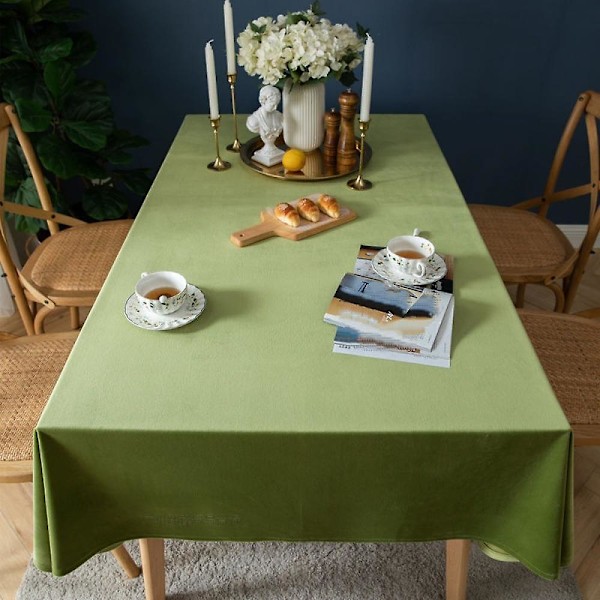 Duk Rektangulær Premium Fløyel Vaskbar Polyester Rynkebestandig Duk For Bryllup, Julebord, Bankett Og Arrangementer (53 tommer)