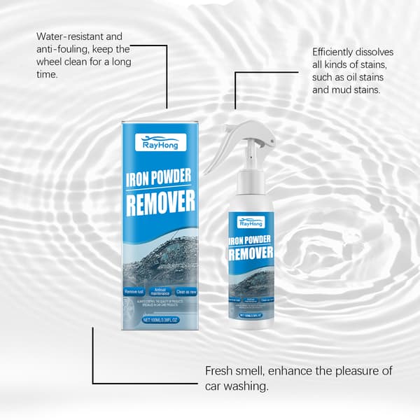 2 stk. Rayhon Automotive jernpulver rustfjerner spray, rusthemmer og fjerner, biltilbehør, flekkfjerner og rustfjerner, rengjøringsutstyr 2Pcs