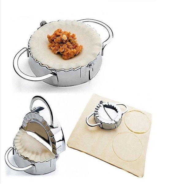 Miljövänliga bakverksverktyg Rostfritt stål Dumpling Maker Wraper Deg Cutter Paj Ravioli Dumpling Mould