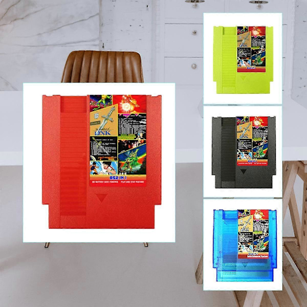 Forever GAMES OF NES 852-i-1 (405+447) Spelkassett för NES-konsol, 1024MBit Flash-chip i bruk - Svart