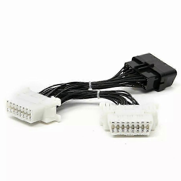 OBD2 OBDII Y Splitter Adapter Forlænger 16 Pin Han til Dobbelt Hun Stik