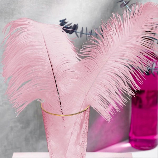 20 stk. Rosa Strudsefjer Plume 8-10 tommer (20-25 cm) Bulk til Bryllup, Påske, Gatsby Dekorationer