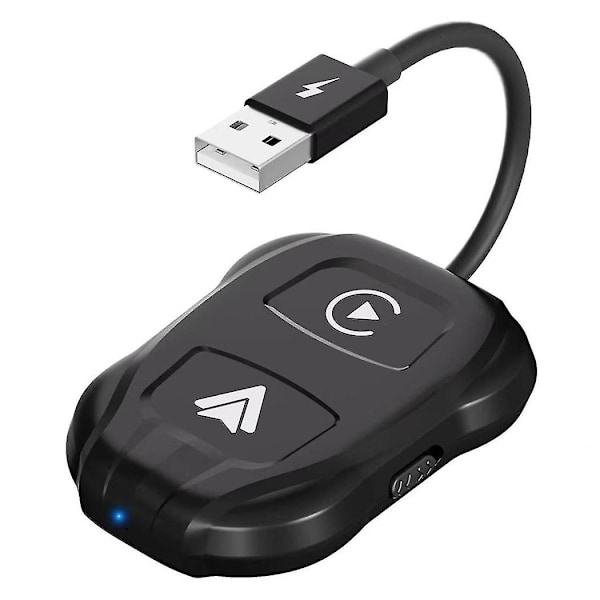 2-i-1 Trådløs Carplay & Android Auto Trådløs Adapter, trådløs Carplay Dongle til Kablet Carplay & Android (sort)