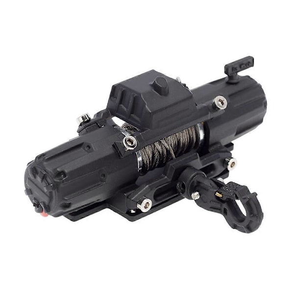 Metallisk Dubbelmotor Simulerad Vinsch för 1/10 RC Crawler Bil Axial SCX10 TRX4 D90 KM2 Uppgraderingsdelar A