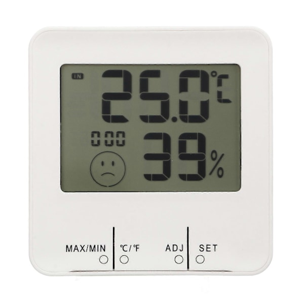 Termometer Hygrometer Temperatur Luftfuktighetsmätare Digital Display Elektrisk Klocka för Hemmet YEMAA