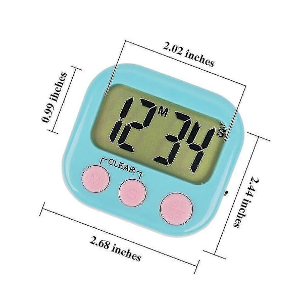 6 Pak Digital Timer Til Lærer Små Timere Til Børn Magnetisk Bagside Stor Bedste Gave