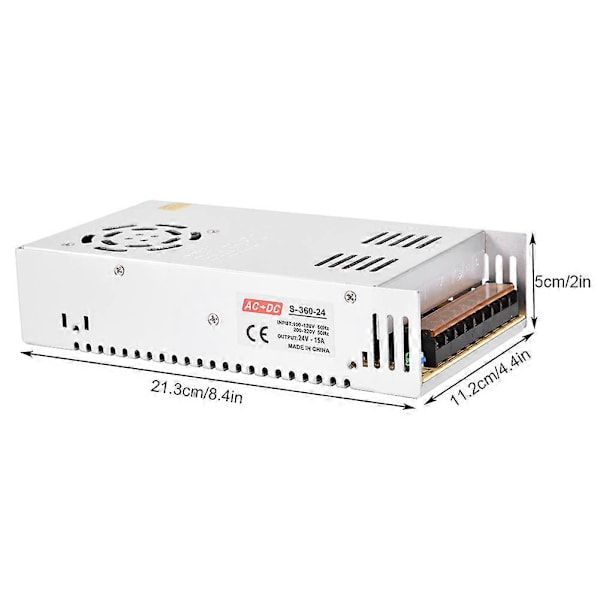 24V 15A 360W Reguleret Switch Strømforsyning Adapter Transformer til 3D Printer YEMMA