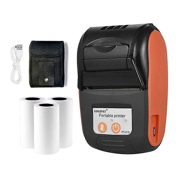 Bærbar Bluetooth Termisk Printer Håndholdt 58mm Kvitterings Printer til Ios Android Telefon EU STIK