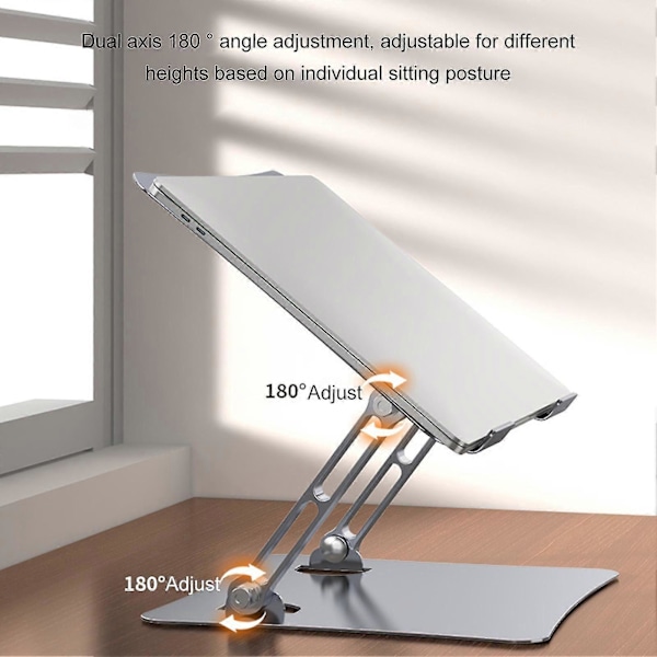 Laptop Beslag Stand Skrivebord Justerbar Højde Skridsikker Udhulet Varmeafledning Foldbar