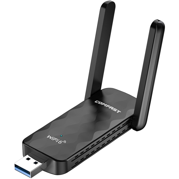 Trådlös USB Wifi 6-adapter för PC 802.11ax 1800 Mbps Dubbla 2,4/5,8 GHz antenner