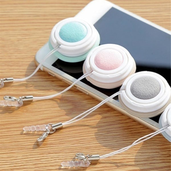8 stk Macaron Mobiltelefon Screen Cleaner Wiper Screen Brush Rensebørste med dekorativ mobil P