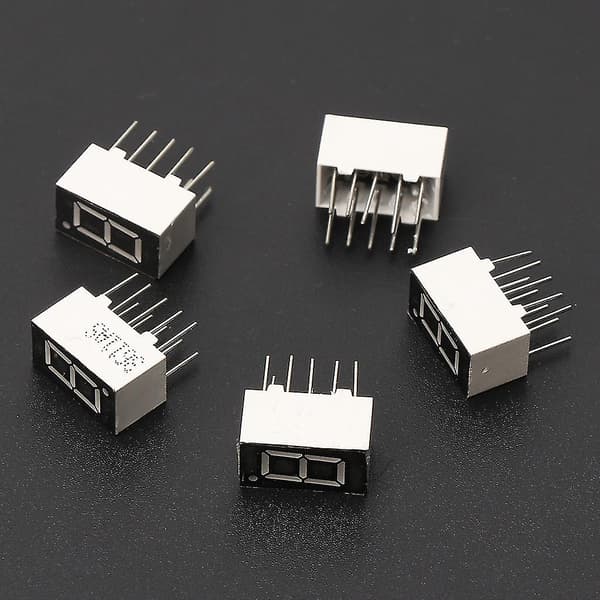 5 stk. 0,36\" Felles Katode 1 Bit 10 Pin 7 Segment Rød LED Display Digitalrør