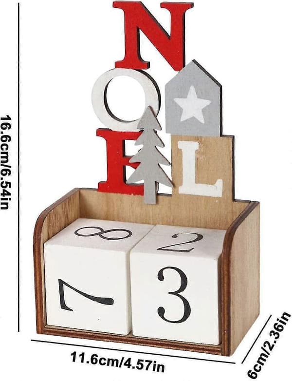 Bordkalender Dekor Julepynt Nedtelling Trekalender Julestemning Dekorasjonsutstyr