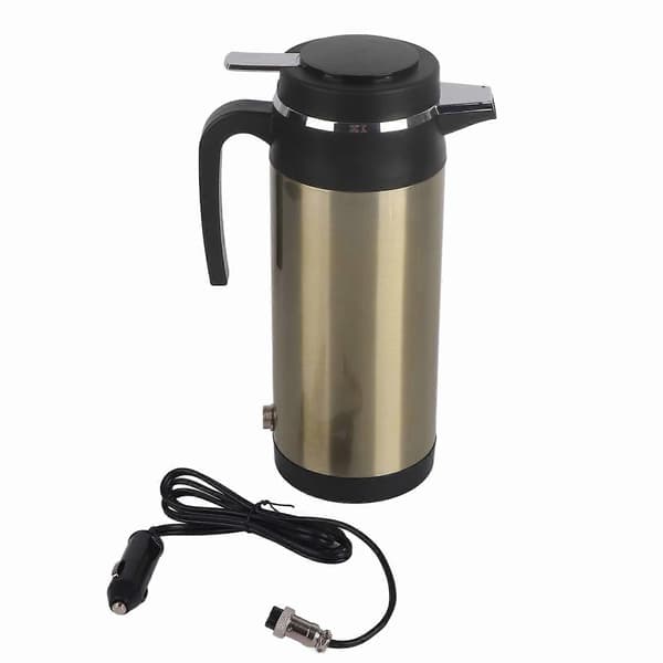 1000ML 24V Rustfrit Stål Elkedel til Bil Rejse Termokander Opvarmning Vandflaske
