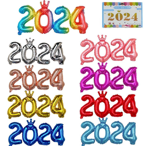 16 tuuman 2024 numerofolioilmapallot värikkäät alumiinifolioilmapallot festivaalin joulujuhliin