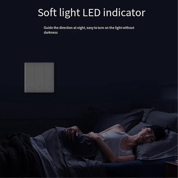 Tuya Smart Switch Wifi Och Rf Radiofrekvens Smart Switch Enkel Noll Strömförande Ledning Universal 1 Strömbrytare Grå