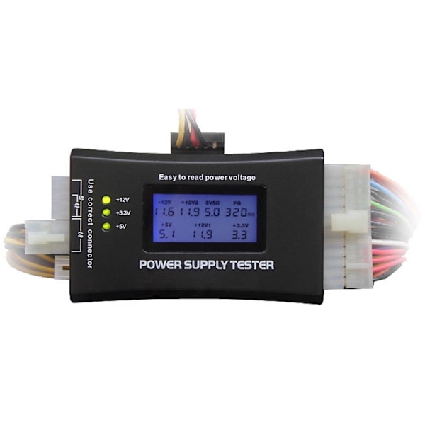 Strømforsynings Tester Multifunktionel LCD Digital Display Præcis Hurtig Kontrol Høj Præcision PG Automatisk Alarm 20/24 Pin PC Kabinet Strømforsynings Måler