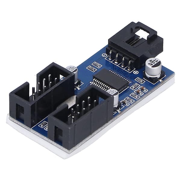 USB Hovedkort Splitter 9Pin 1 til 2 PCB Utvidelseskort Chipset Datamaskintilbehør