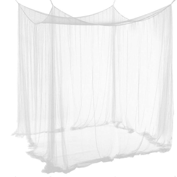 Myggenet til dobbeltseng, hvid, 210 x 190 x 240 cm
