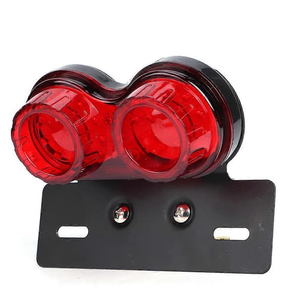Multifunksjonell Motorsykkel LED Lys Baklys Blinklys Brems Lysnummerplate Integrert Lampe Rød