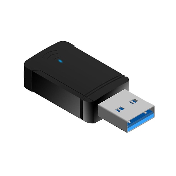 1300 Mbps Wifi-adapter USB Trådløst nettverkskort Dobbeltbånd 2.4 GHz 5 GHz USB3.0 Wifi-adapter for stasjonær PC