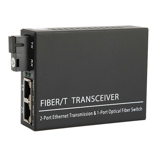 Fiber Transceiver Tx1310nm Rx1550nm Enkelt Fiber Single Mode Opptil 25km Fiber Ethernet Media Converter med SC Port 100?240V EU Plugg YEMMA