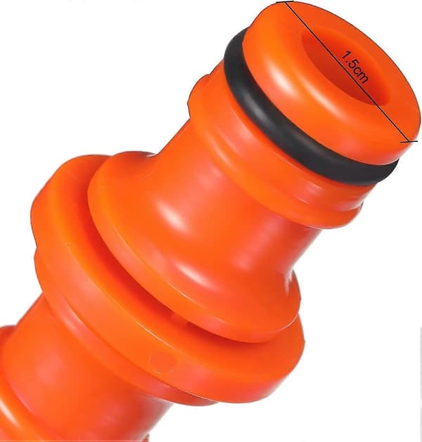 Delar Dubbel Hankoppling Slangkopplingar För Sammanfogning Trädgårdsslang (orange)