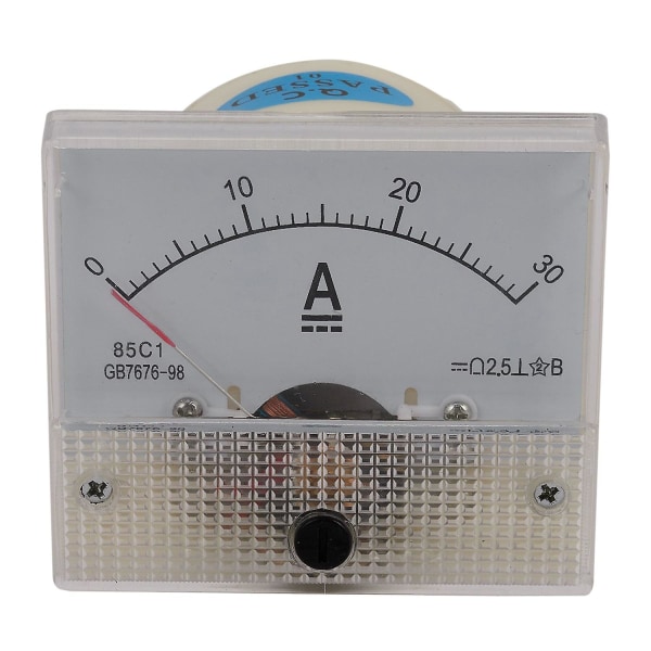 85C1-A DC Analog Ampere Meter Panel Meter Gauge 30A Amp Gauge Strømmekaniske amperemeter