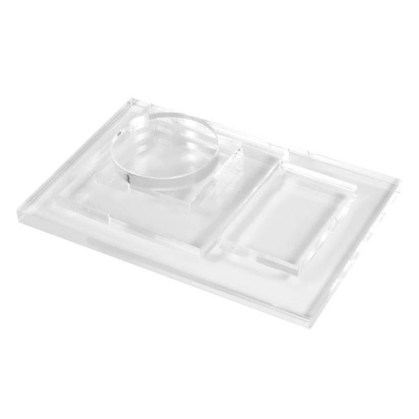 5-pack Klart Stämpel Akrylblock Set För Transparent Akryl Stämpeldyna DIY Scrapbooking Klart Akryl