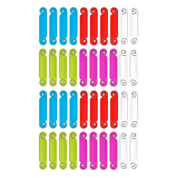 40 st Kabeletiketter Kabelhanteringsetiketter Flerfärgade kabeletiketter Sladdidentifieringsetiketter för USB Co