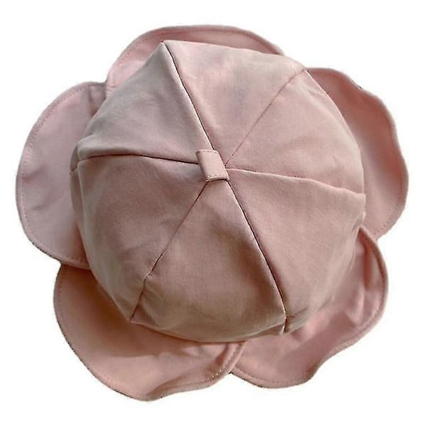 Solhatte til kvinder, moderigtig kasket, justerbar hat med flæsebladkant Pink