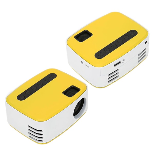 Mini Projektor LED WiFi USB-tilkobling 1080P Innebygd Høyttaler Bærbar Projektor for Hjemme Camping Reise 100?240VEU Plugg 100?240V YEMMA