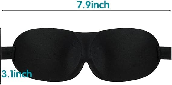 3 stk. 3D åndbar sovemaske til sidesovere, blød bind for øjnene med justerbar velcro, lysblokerende, 2 sorte + 2 kongeblå + 1 vinrød