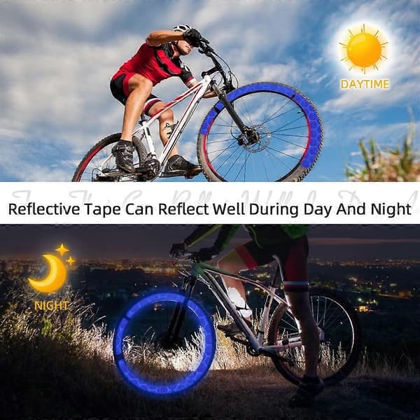 Blå Reflekterande Säkerhetstejp, 2 Rullar 3M x 5CM Ingen Rester Reflektor Tejp Självhäftande Säkerhetsmarkeringstejp