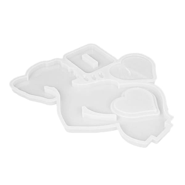 1 stk Billedramme DIY Epoxy Form Silikon Billedramme Støbningsform (hvid) Ha