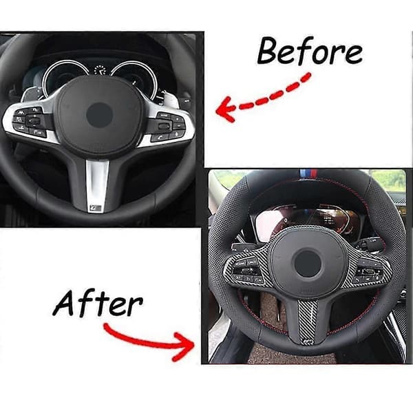 For BMW- 3-serie 2019-2021 Karbonfiber Ratt Panel Deksel