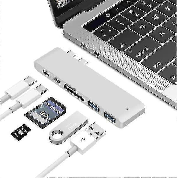 Type-c Hub 5 I 1 Hub 6 I 1 Hub Hub Usb-c Till Hdmi Splitter Ca Silver
