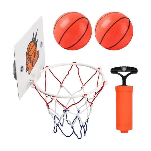 Mini Basketbollkorg Två Bollar En Pump En Ram