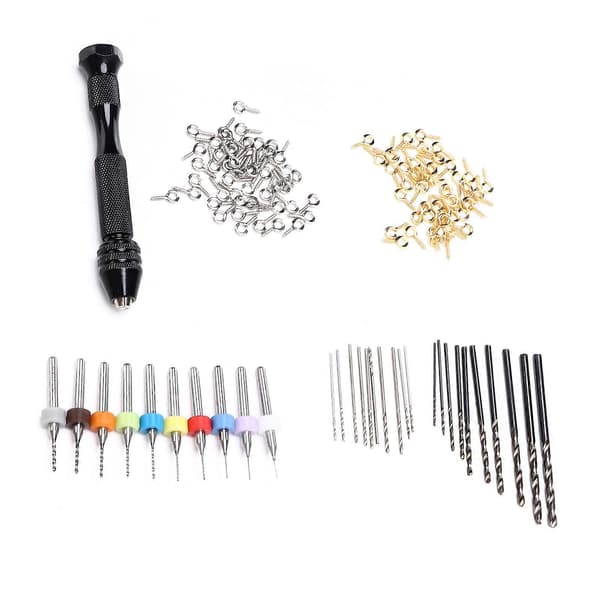 131 stk./sæt Håndboremaskine Bitsæt Aluminiumlegering Høj Hastighed Stål Mikro Twist Bor Bits til Bearbejdning