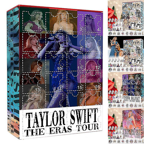 2023 Taylor Swift Julekalender til fans, 24 dages julekalender nedtælling vedhæng blind boks, dejlig julegaveidé til fans
