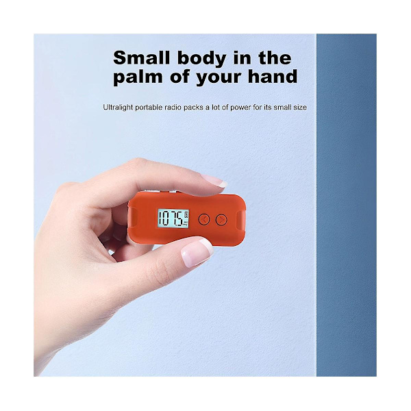 Taskuradio, Kannettava Mini DSP-Radio 50-108mhz LCD-Näytöllä, 3.5mm Kuulokkeet Ulkoilma Urheiluun