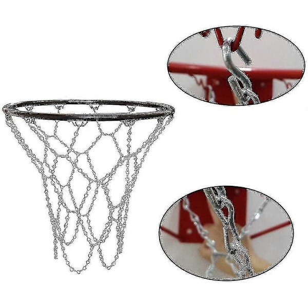 Basketballnett for utendørs bruk, erstatningsnett for basketball, basketballnett