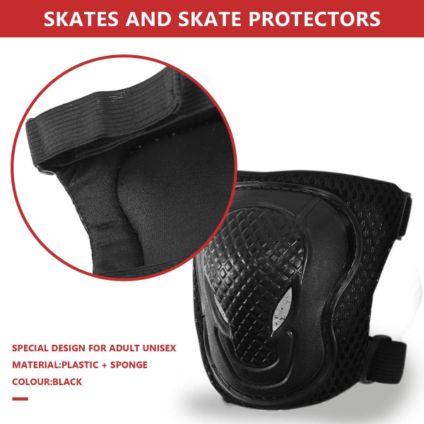 Knäskydd och armbågsskydd Stöd Skydd Säkerhetsskyddssats för Vuxen Skate Skydd